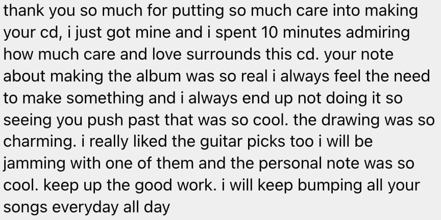 Positive review from a fan.