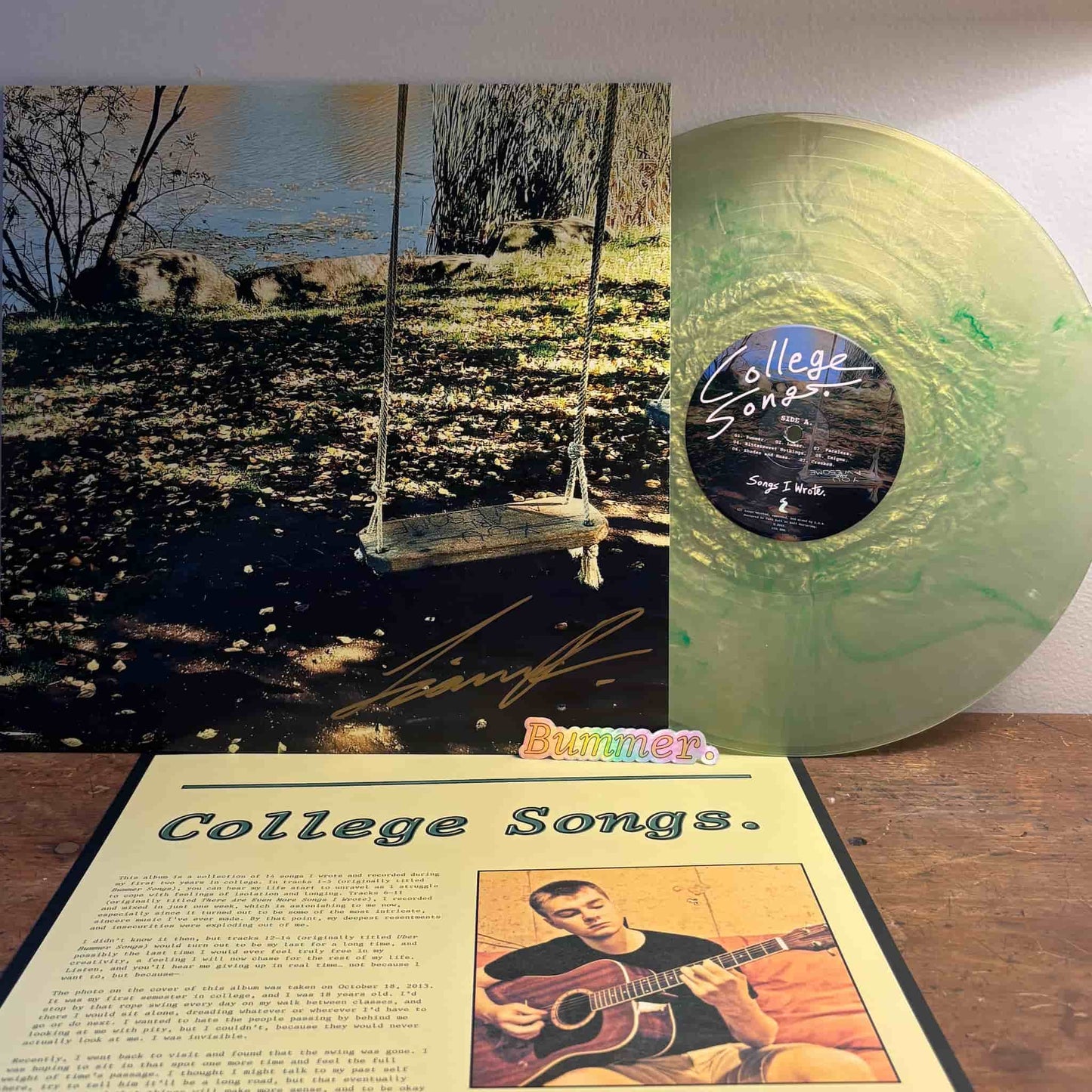 Signed Collector's Vinyl LP: "College Songs." (First Pressing)