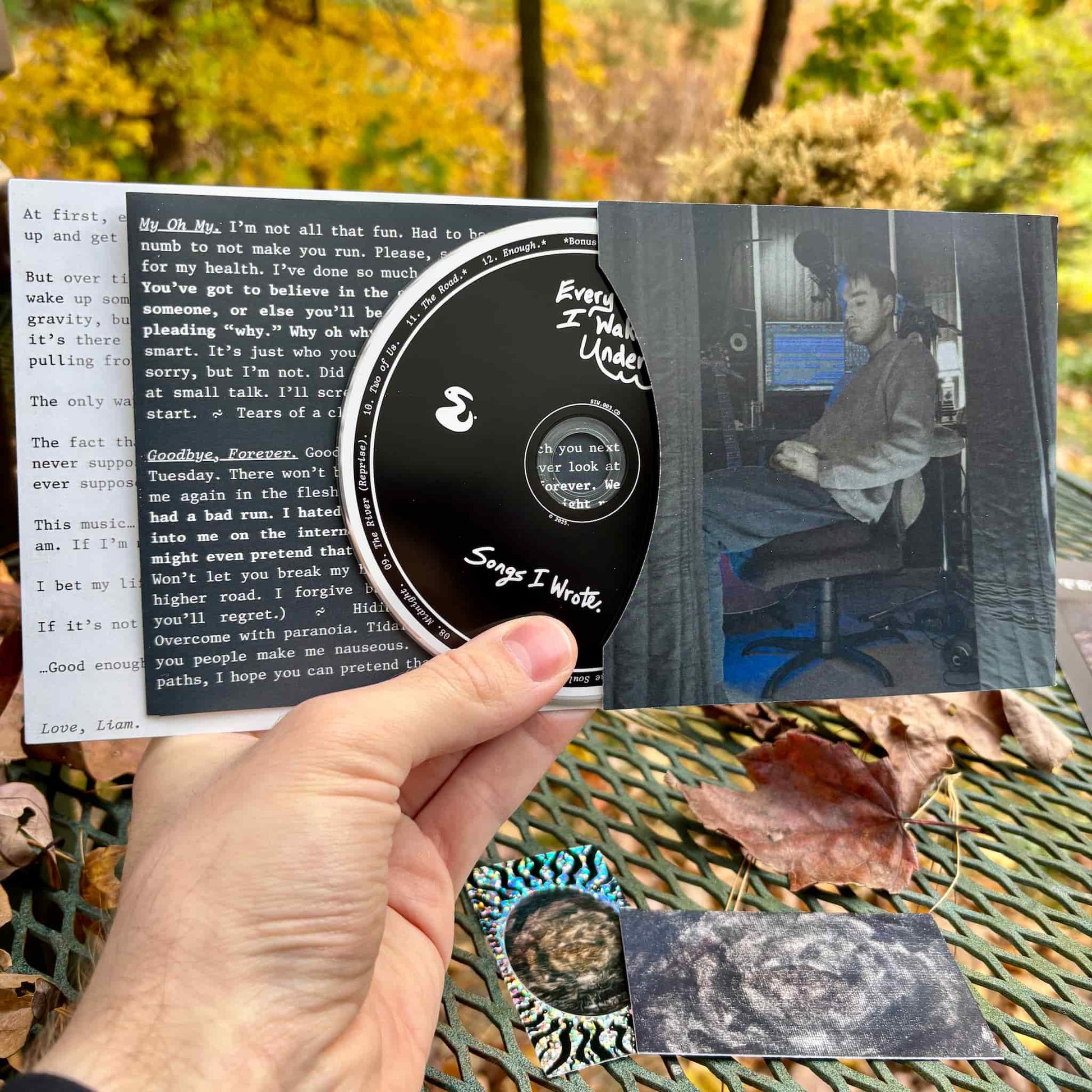 Inside of "Underwater" CD wallet w/ disc & lyric insert.