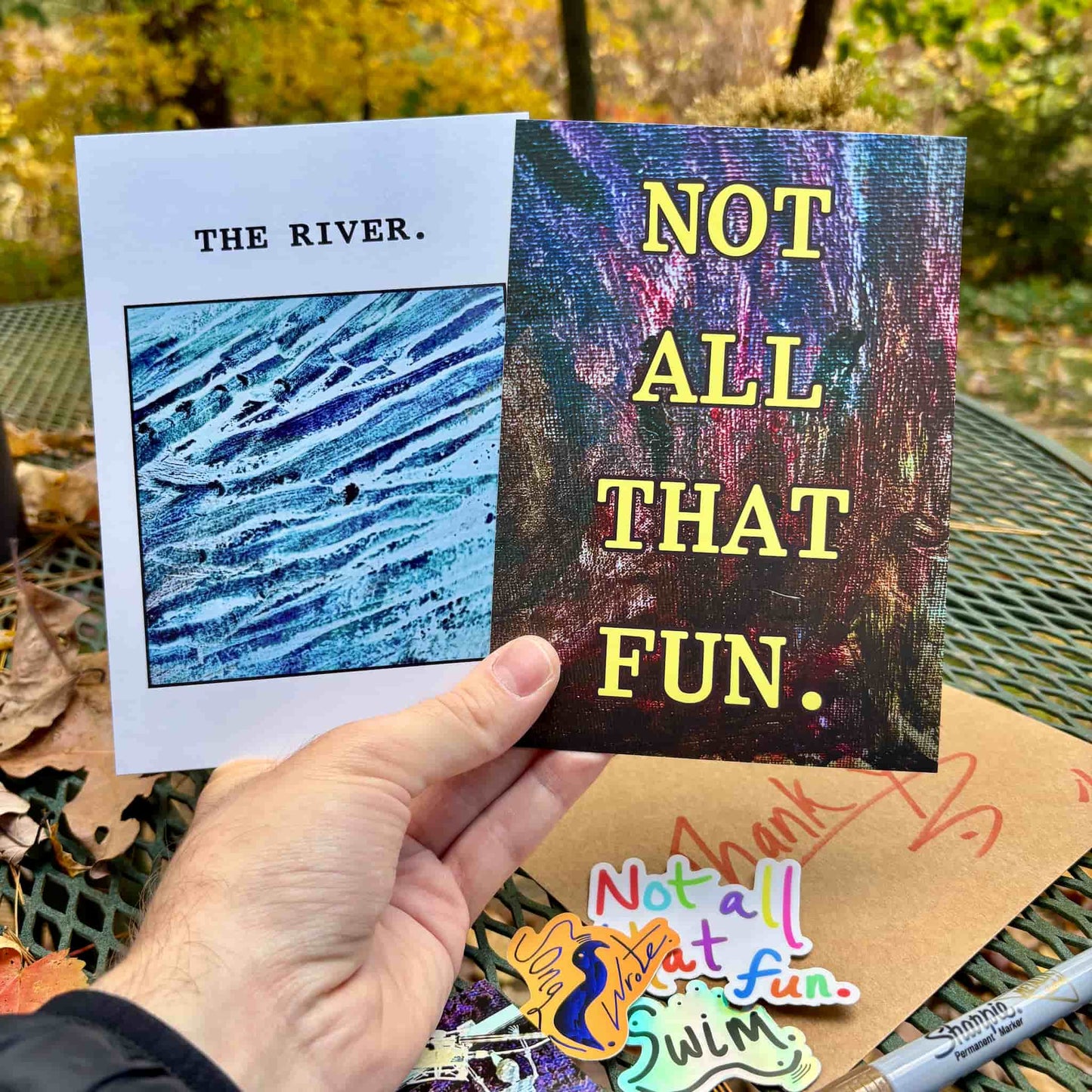 "Underwindow" art print 2-pack in hand.